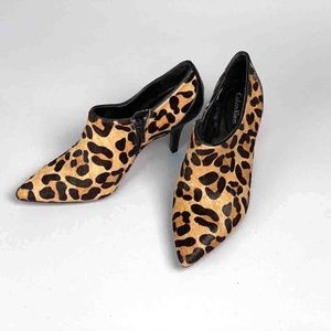 Calvin Klein calf hair leopard print bootie W's 6M